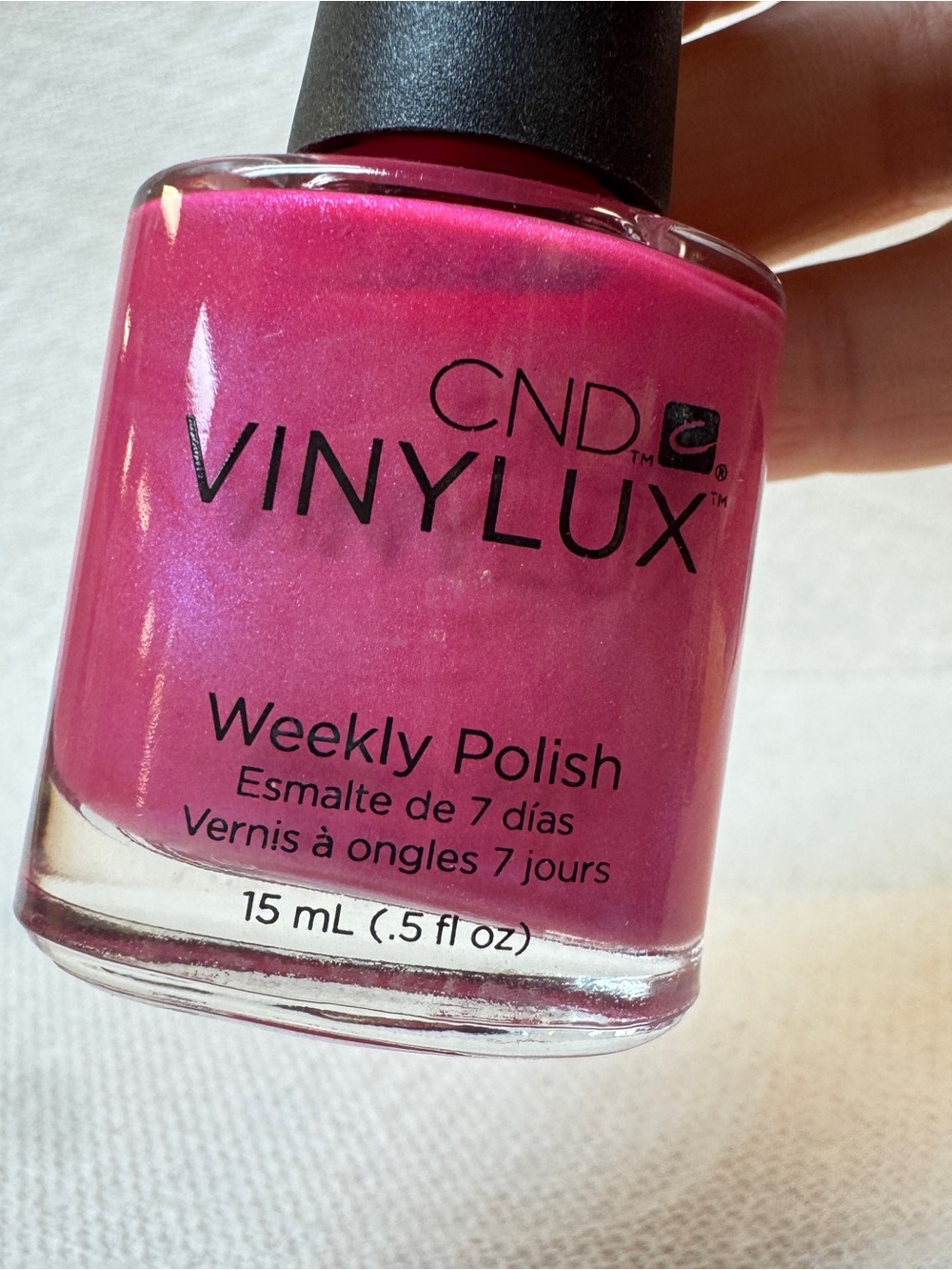 CND VINYLUX Weekly Polish - Tutti Frutti #155 Pink Shimmer New without box